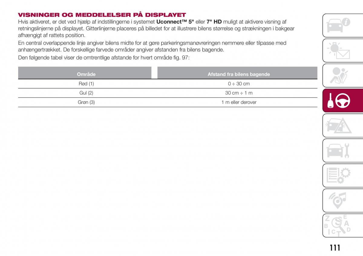 Fiat Tipo combi Bilens instruktionsbog / page 113