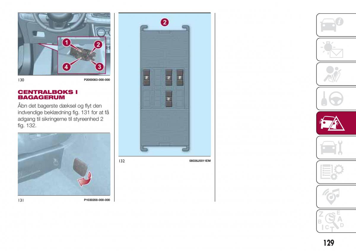 Fiat Tipo combi Bilens instruktionsbog / page 131