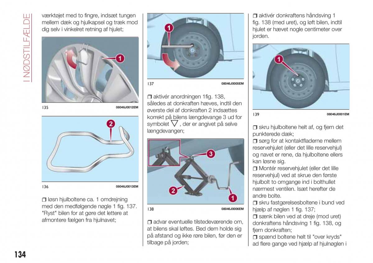 Fiat Tipo combi Bilens instruktionsbog / page 136