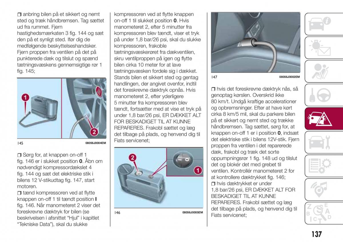 Fiat Tipo combi Bilens instruktionsbog / page 139