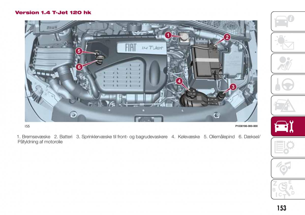 Fiat Tipo combi Bilens instruktionsbog / page 155