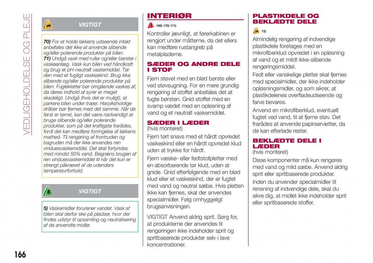 Fiat Tipo combi Bilens instruktionsbog / page 168