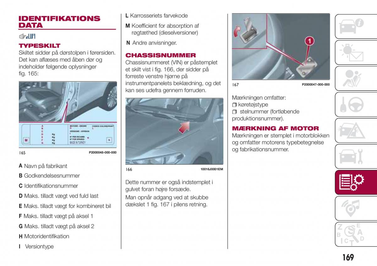 Fiat Tipo combi Bilens instruktionsbog / page 171