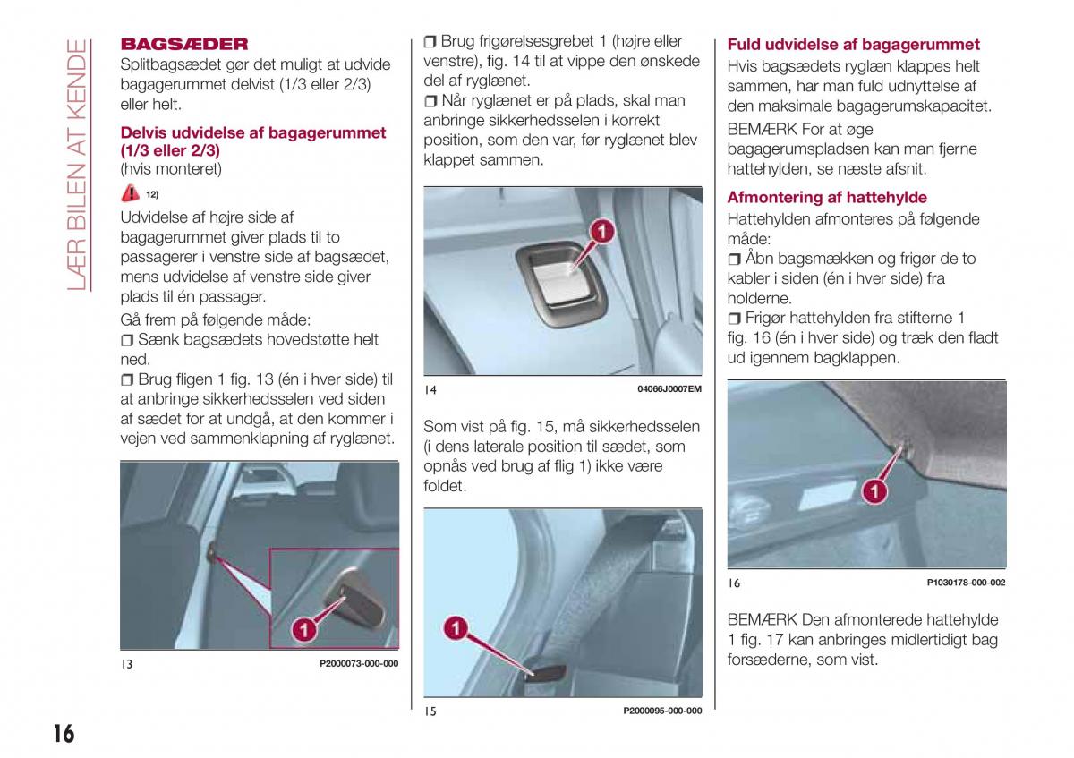 Fiat Tipo combi Bilens instruktionsbog / page 18