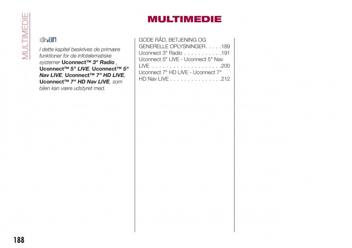 Fiat Tipo combi Bilens instruktionsbog / page 190