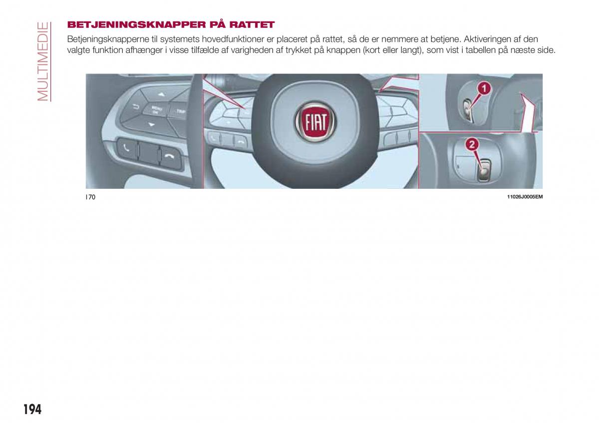 Fiat Tipo combi Bilens instruktionsbog / page 196