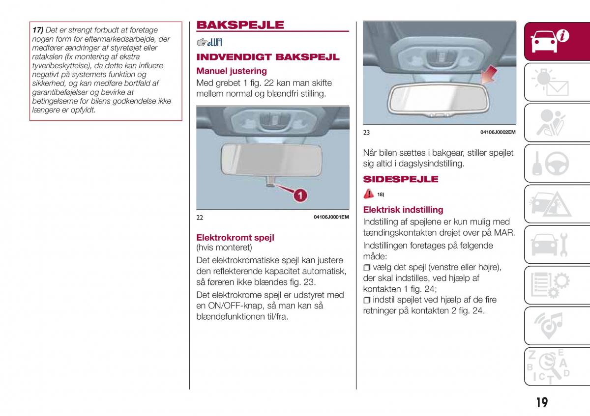 Fiat Tipo combi Bilens instruktionsbog / page 21