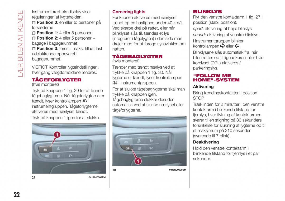 Fiat Tipo combi Bilens instruktionsbog / page 24