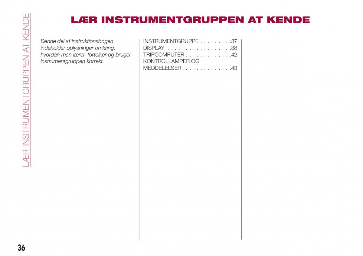 Fiat Tipo combi Bilens instruktionsbog / page 38