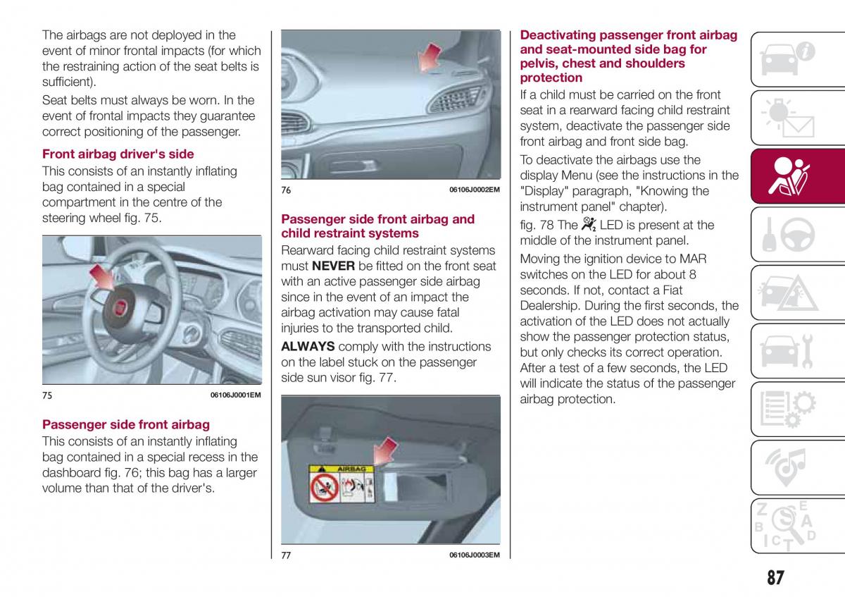 Fiat Tipo combi owners manual / page 89