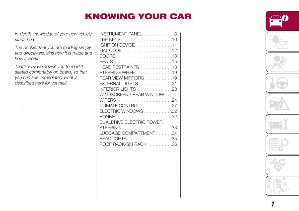 Fiat Tipo combi owners manual / page 9