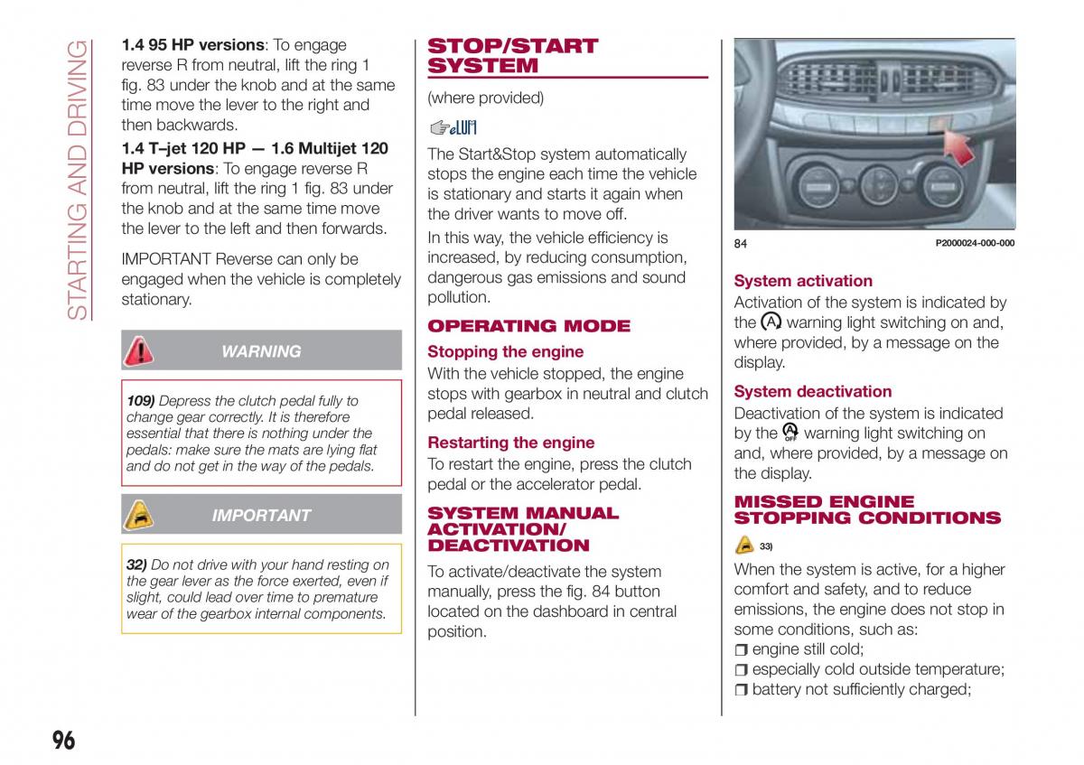 Fiat Tipo combi owners manual / page 98