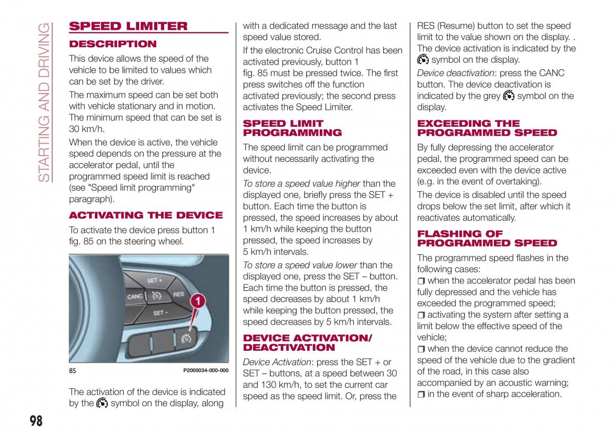 Fiat Tipo combi owners manual / page 100