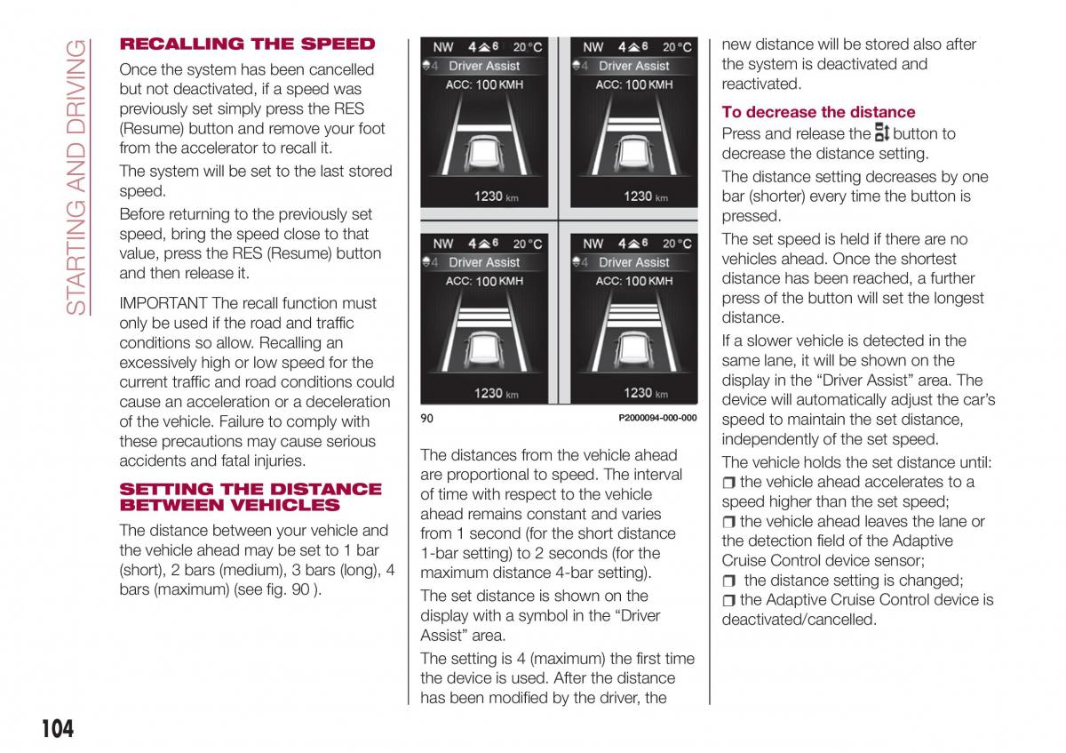 Fiat Tipo combi owners manual / page 106