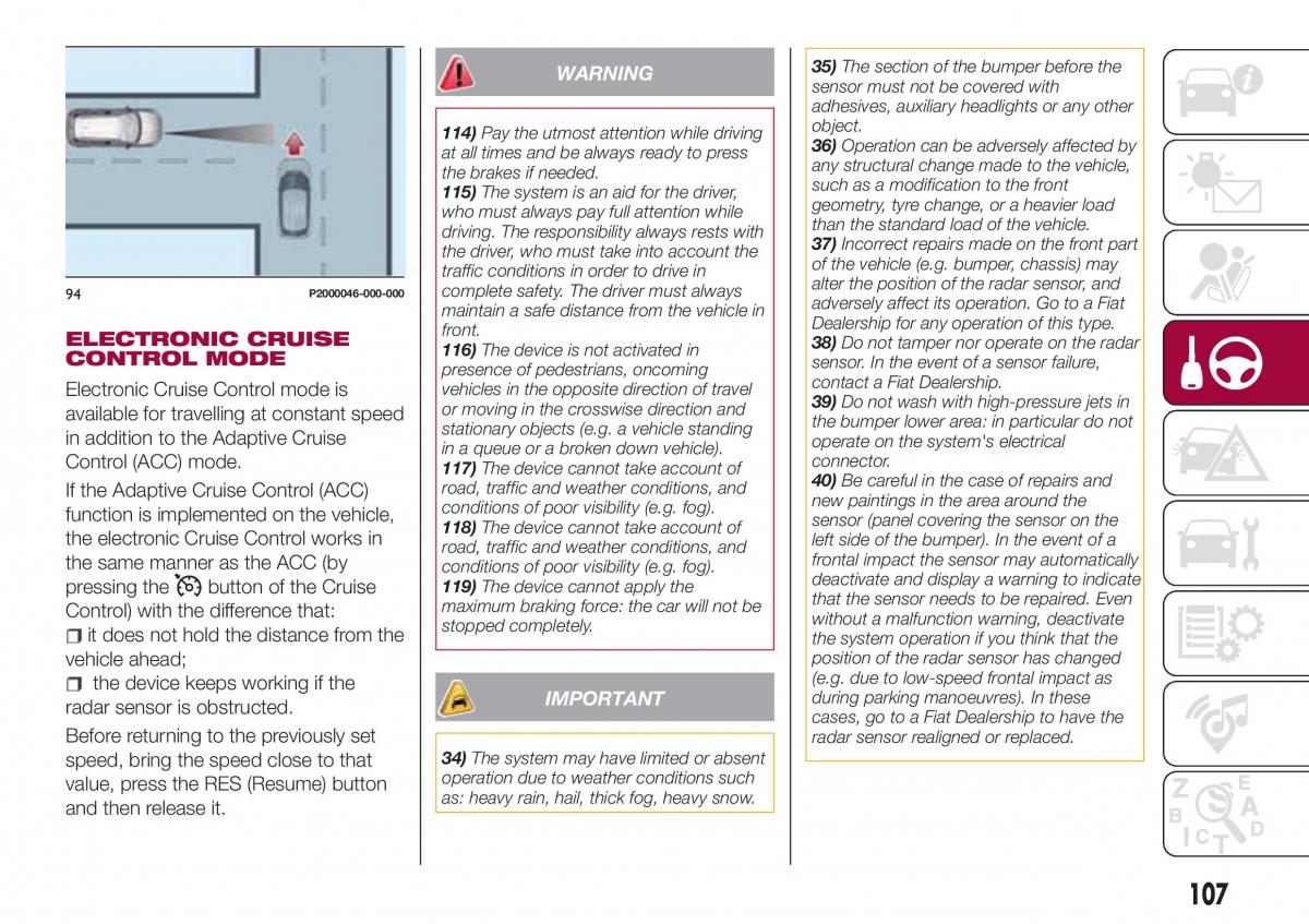 Fiat Tipo combi owners manual / page 109