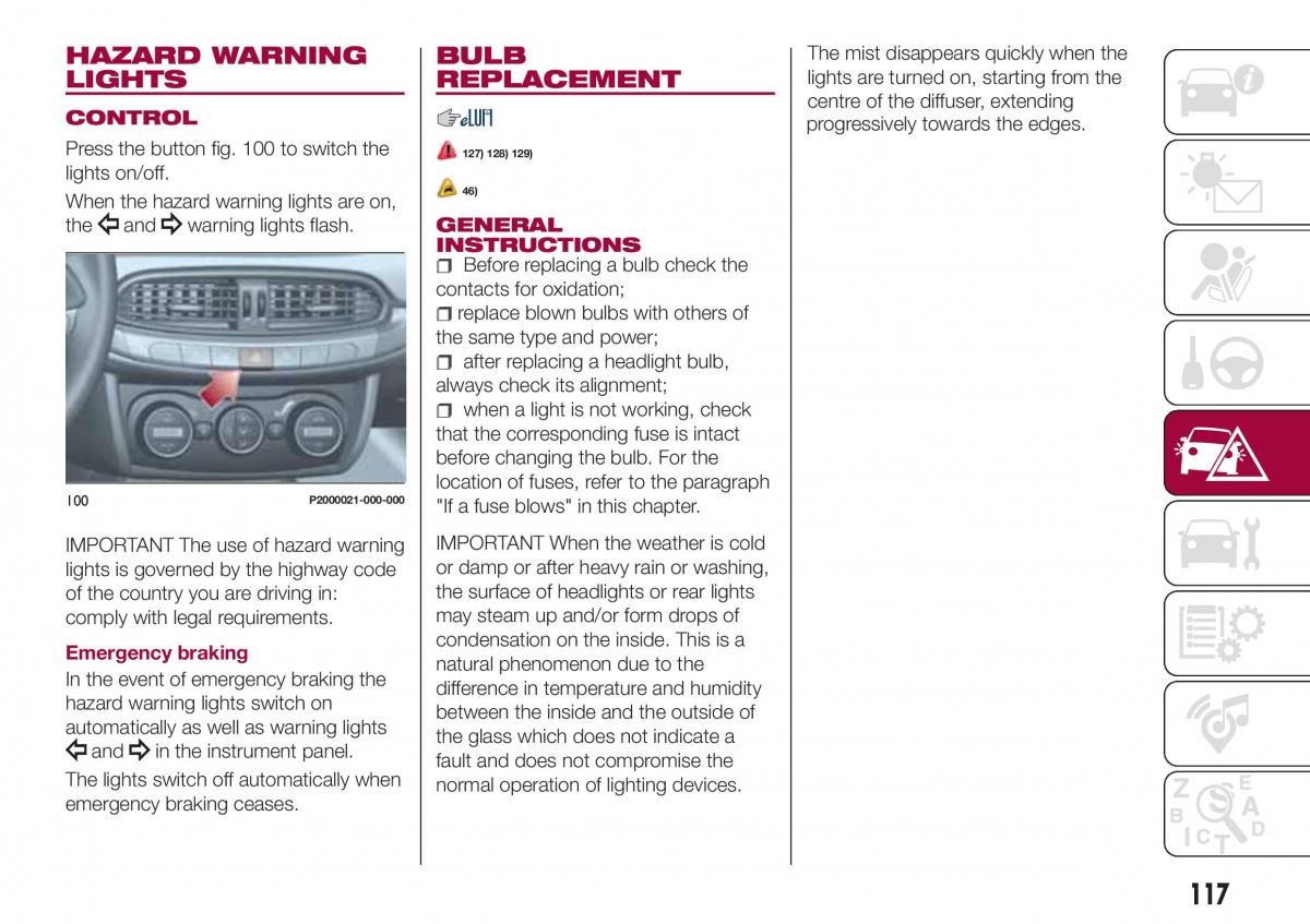 Fiat Tipo combi owners manual / page 119