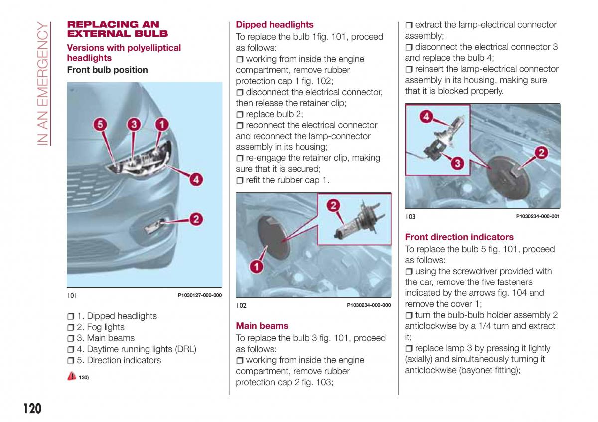 Fiat Tipo combi owners manual / page 122