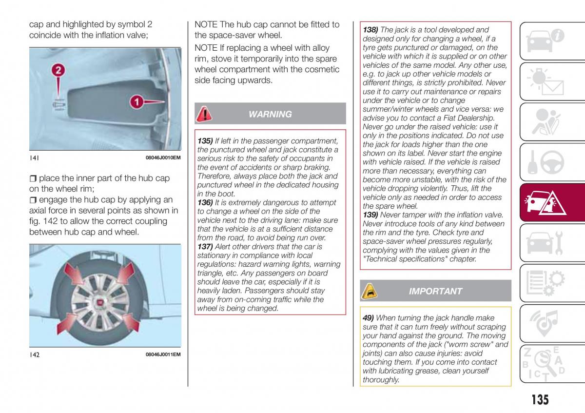 Fiat Tipo combi owners manual / page 137