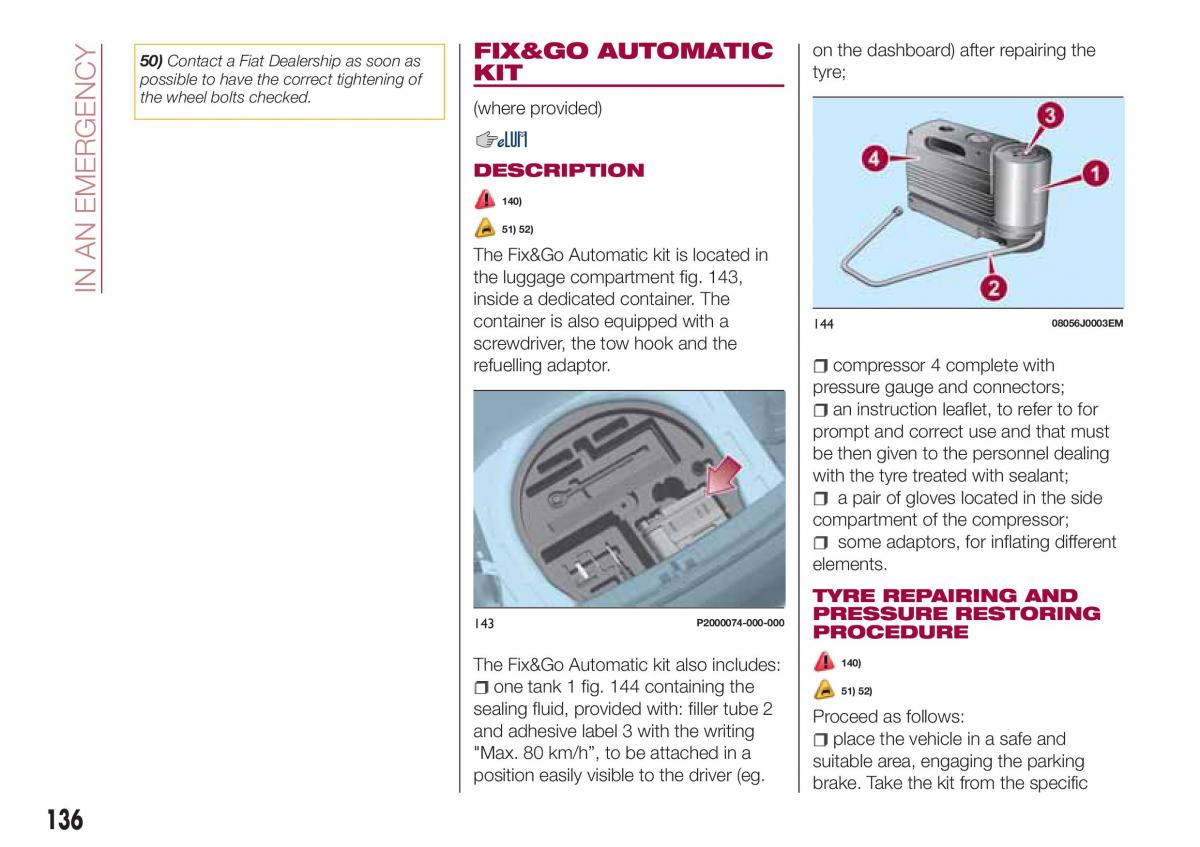 Fiat Tipo combi owners manual / page 138