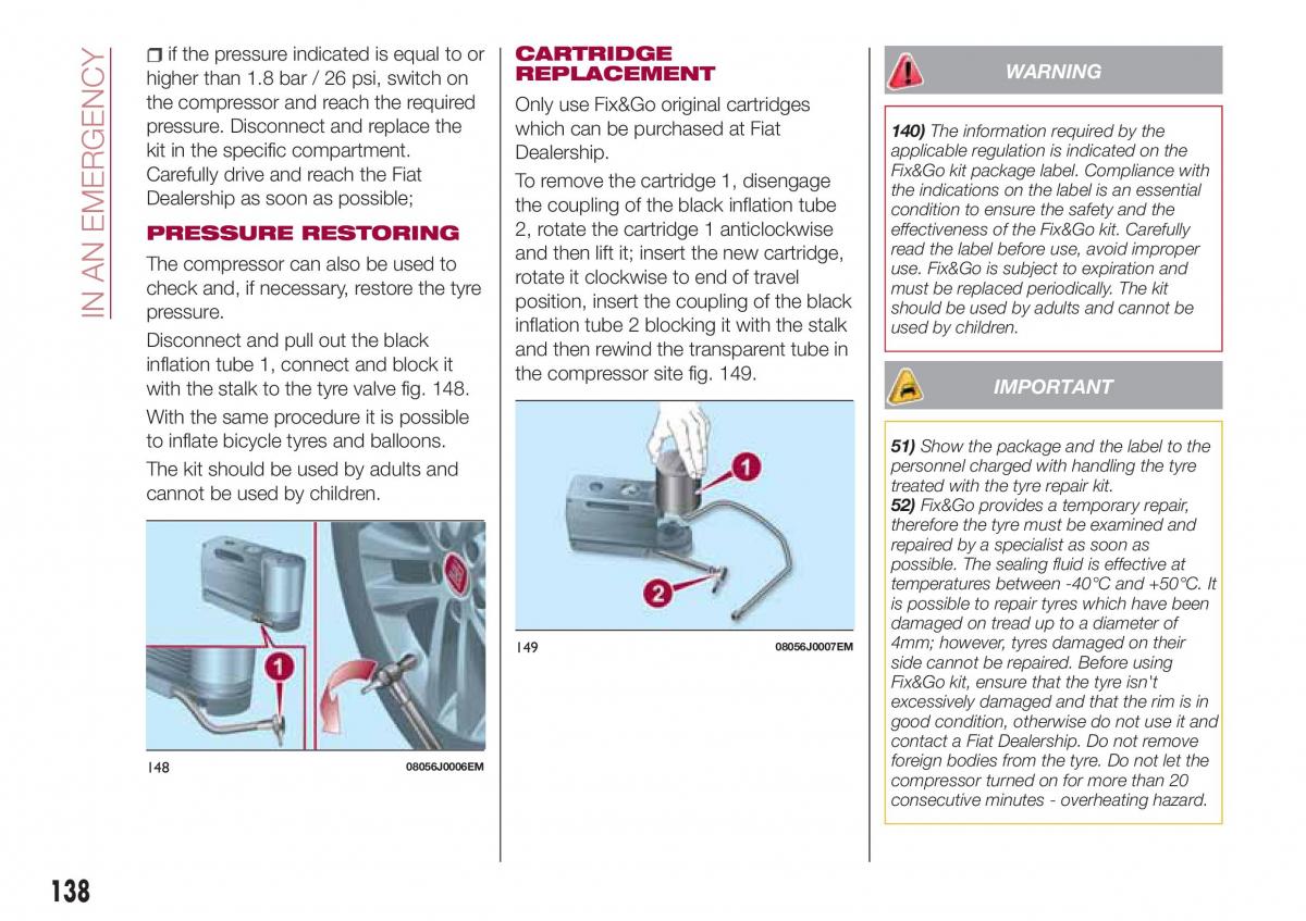 Fiat Tipo combi owners manual / page 140