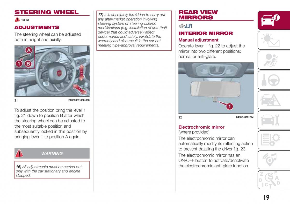 Fiat Tipo combi owners manual / page 21