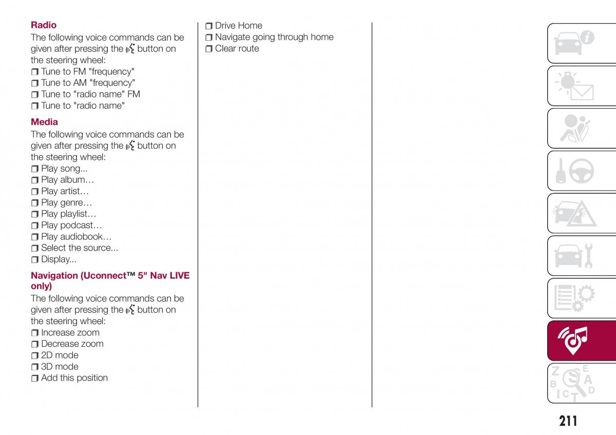 Fiat Tipo combi owners manual / page 213