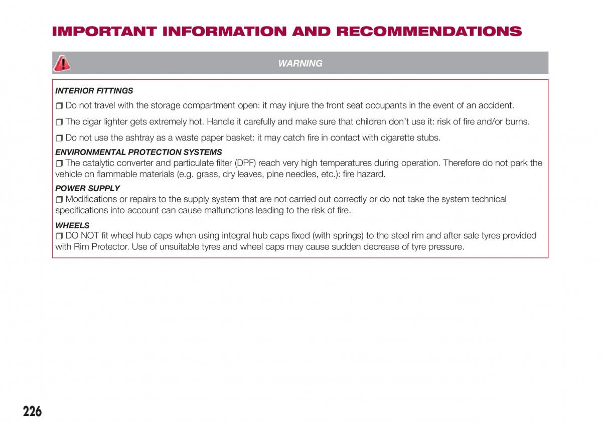 Fiat Tipo combi owners manual / page 228