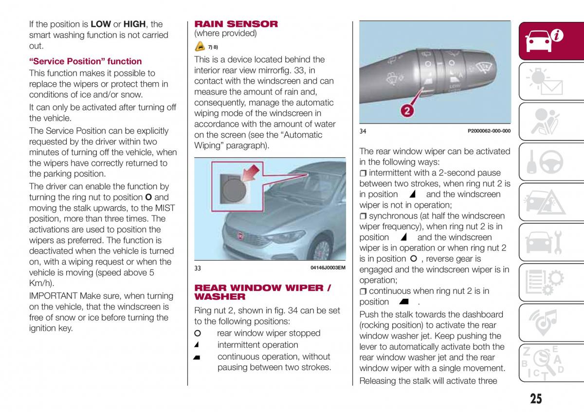 Fiat Tipo combi owners manual / page 27