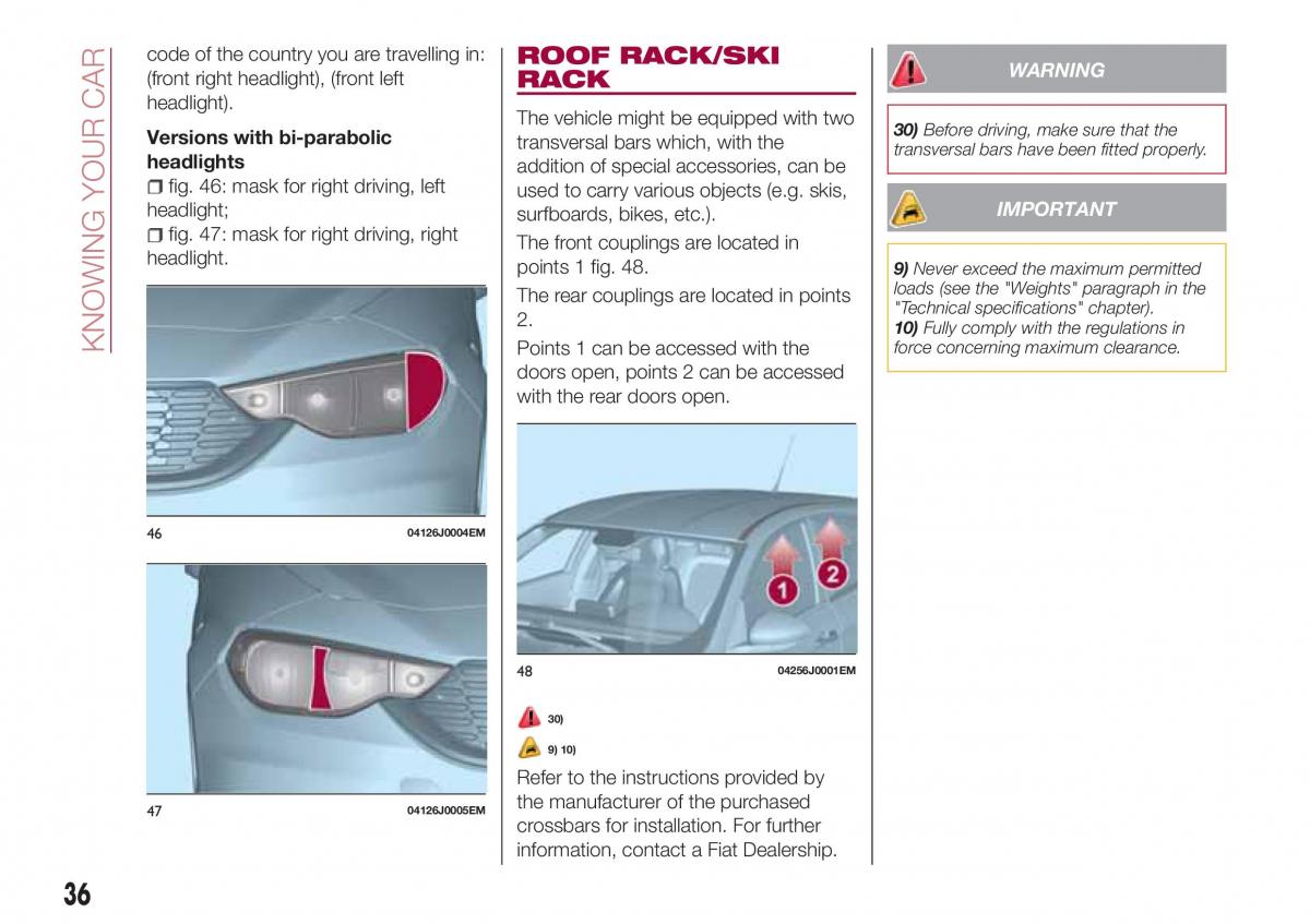 Fiat Tipo combi owners manual / page 38