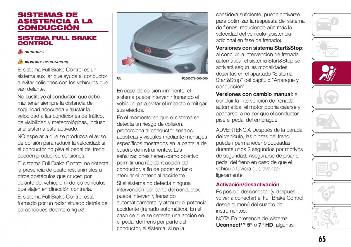 Fiat Tipo combi manual del propietario / page 67