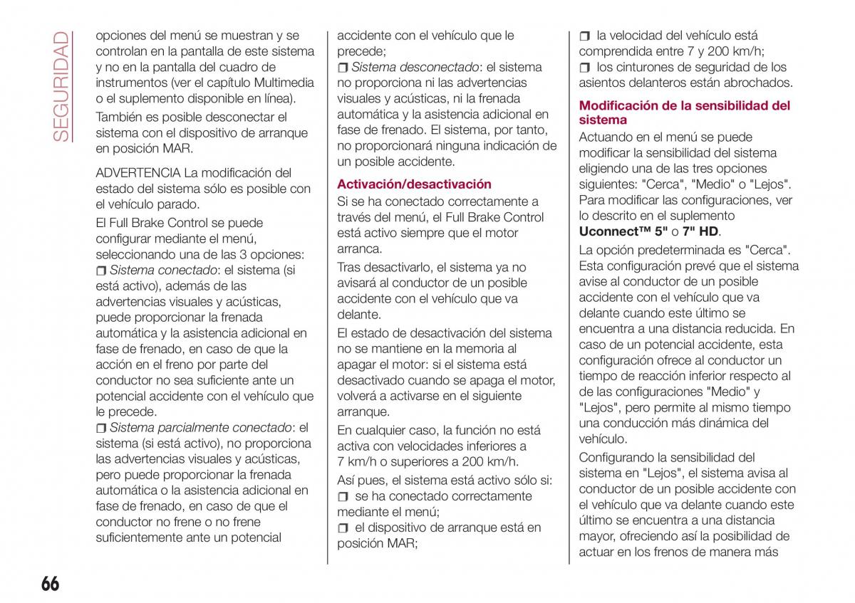 Fiat Tipo combi manual del propietario / page 68