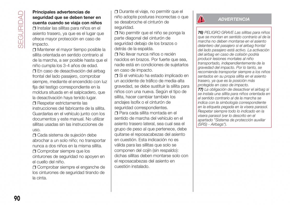 Fiat Tipo combi manual del propietario / page 92