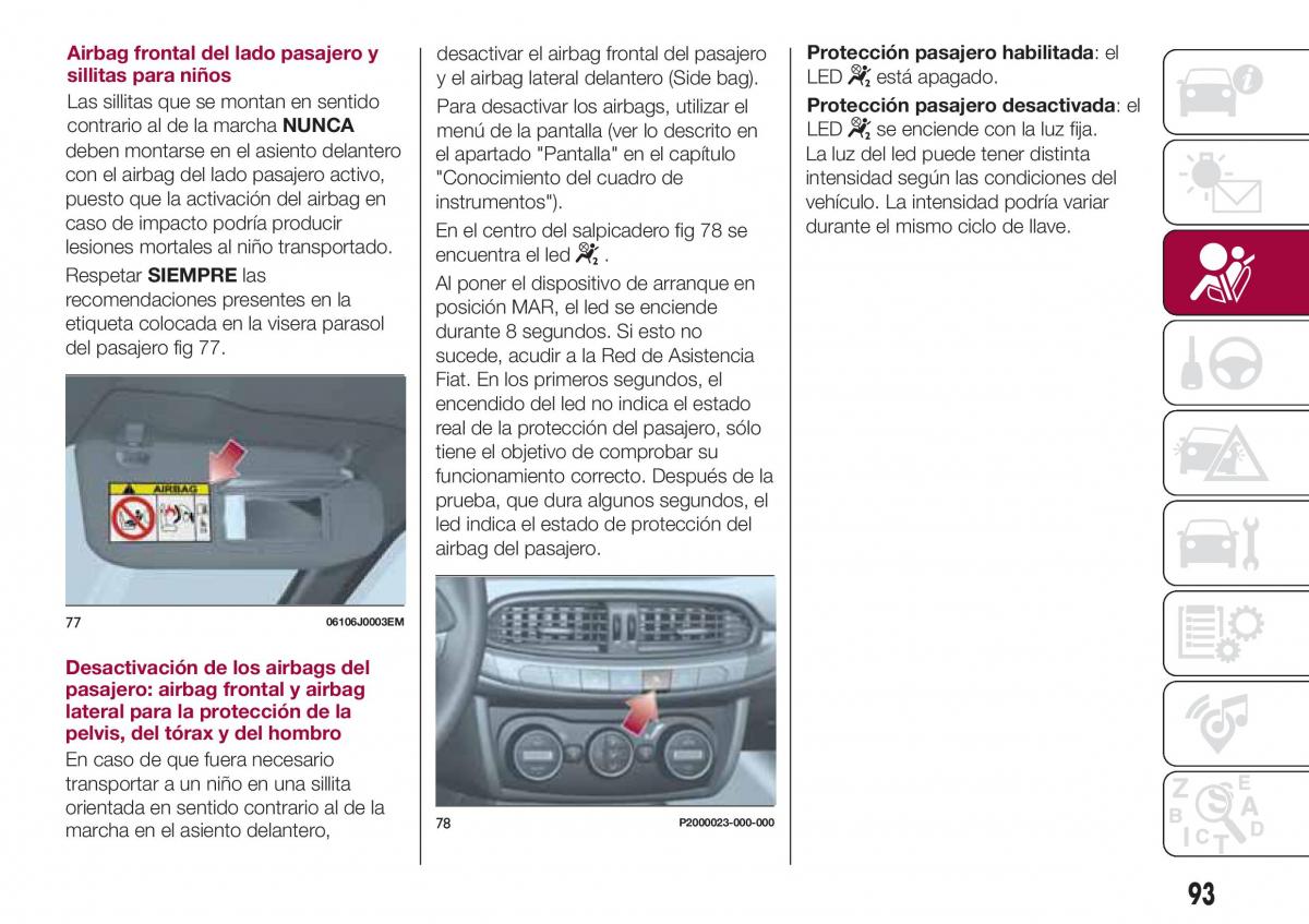 Fiat Tipo combi manual del propietario / page 95