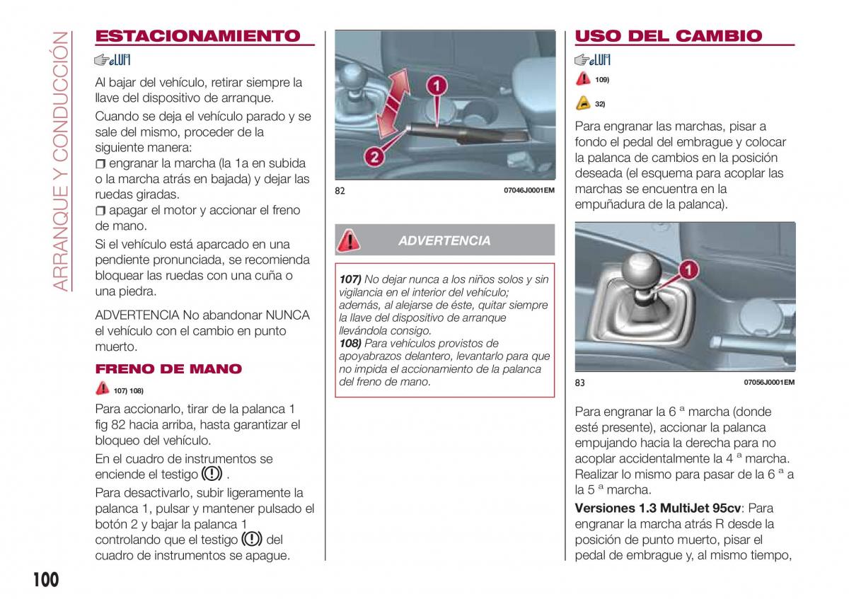 Fiat Tipo combi manual del propietario / page 102