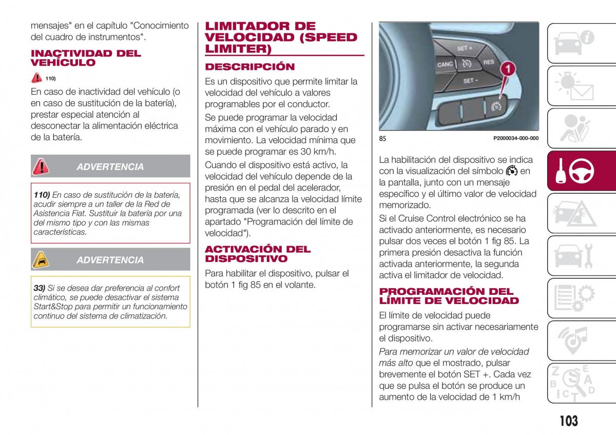 Fiat Tipo combi manual del propietario / page 105