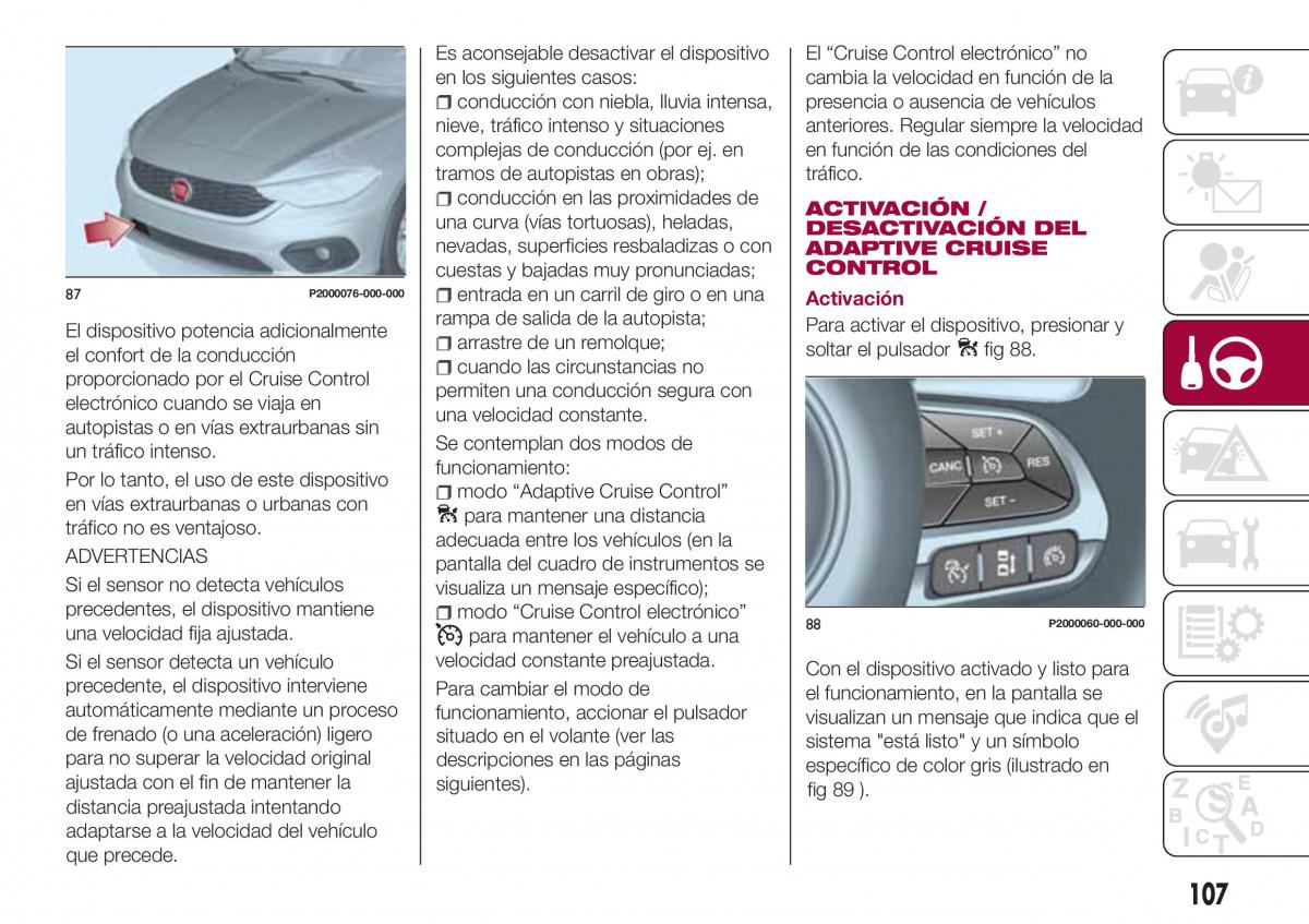 Fiat Tipo combi manual del propietario / page 109