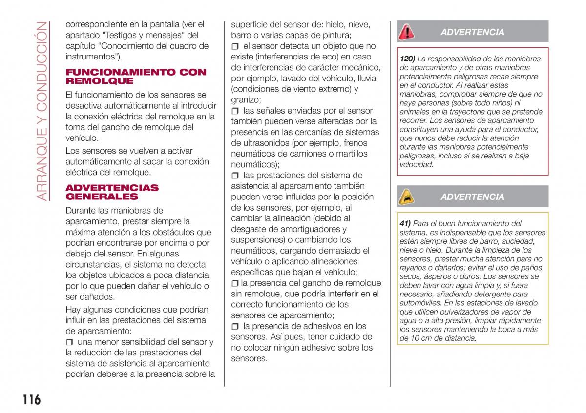 Fiat Tipo combi manual del propietario / page 118