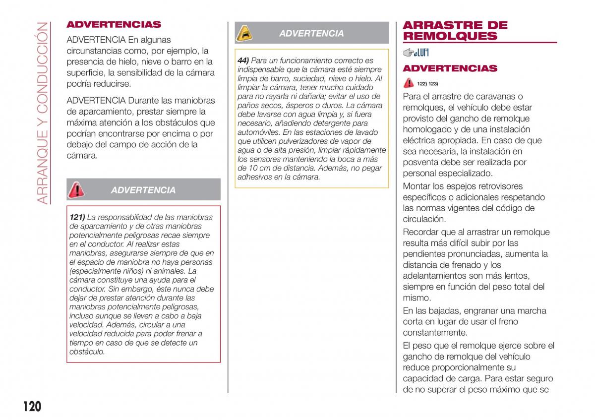 Fiat Tipo combi manual del propietario / page 122