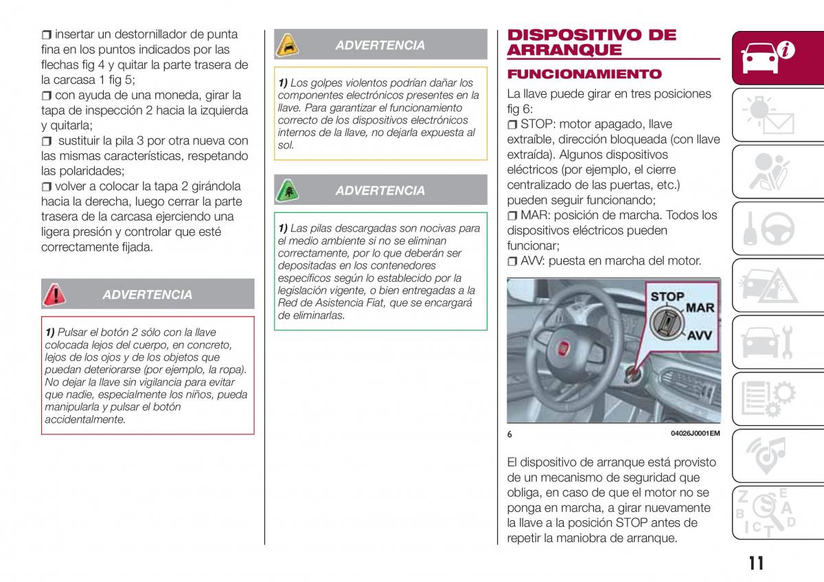 Fiat Tipo combi manual del propietario / page 13