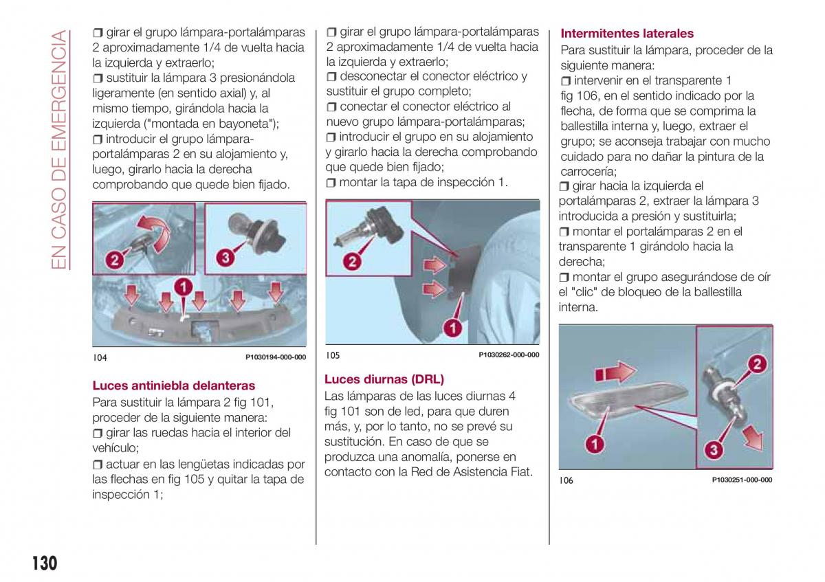 Fiat Tipo combi manual del propietario / page 132