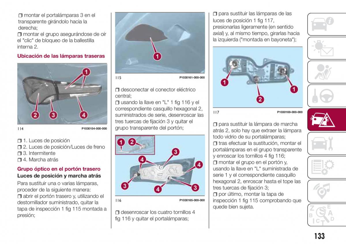 Fiat Tipo combi manual del propietario / page 135