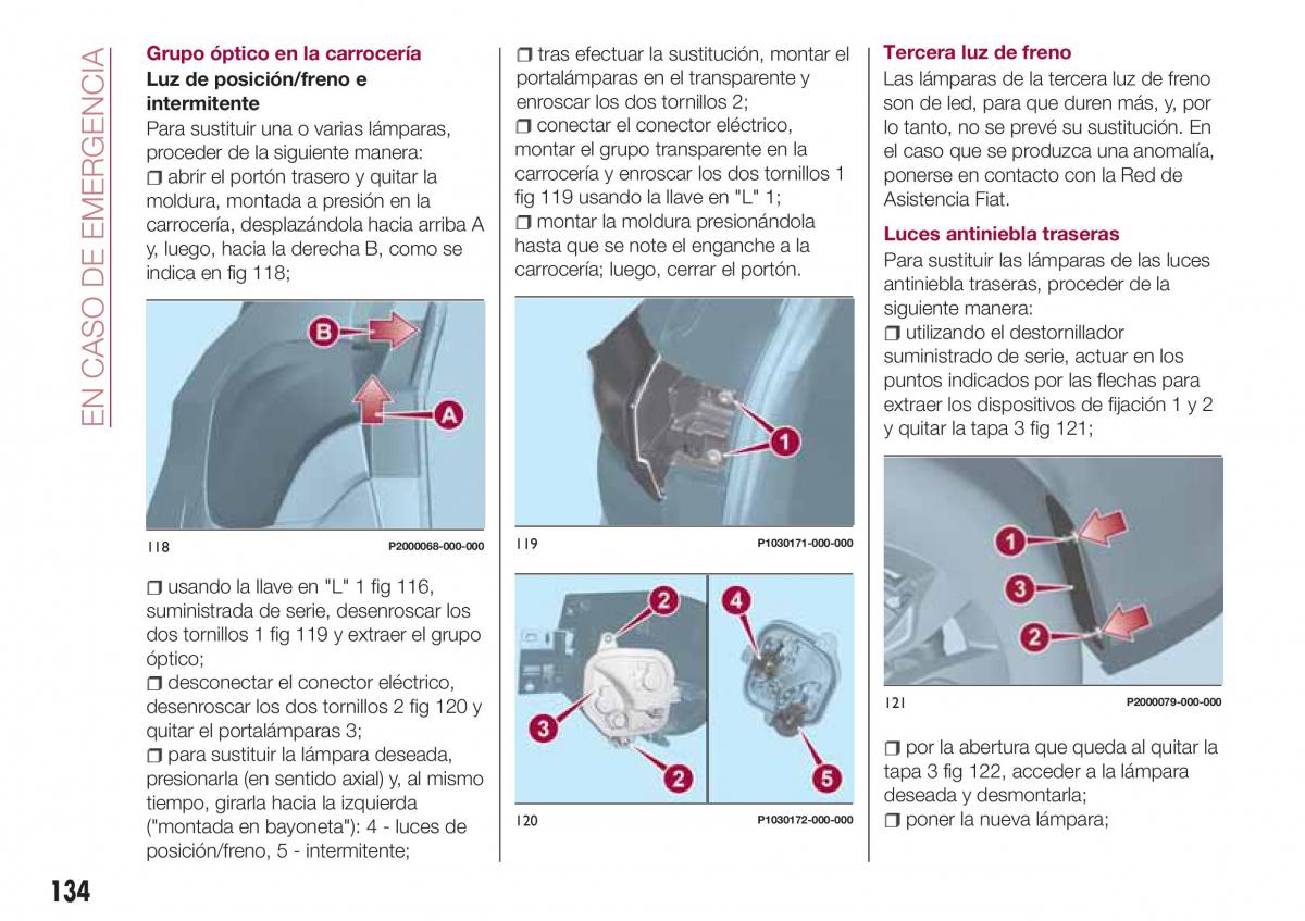 Fiat Tipo combi manual del propietario / page 136