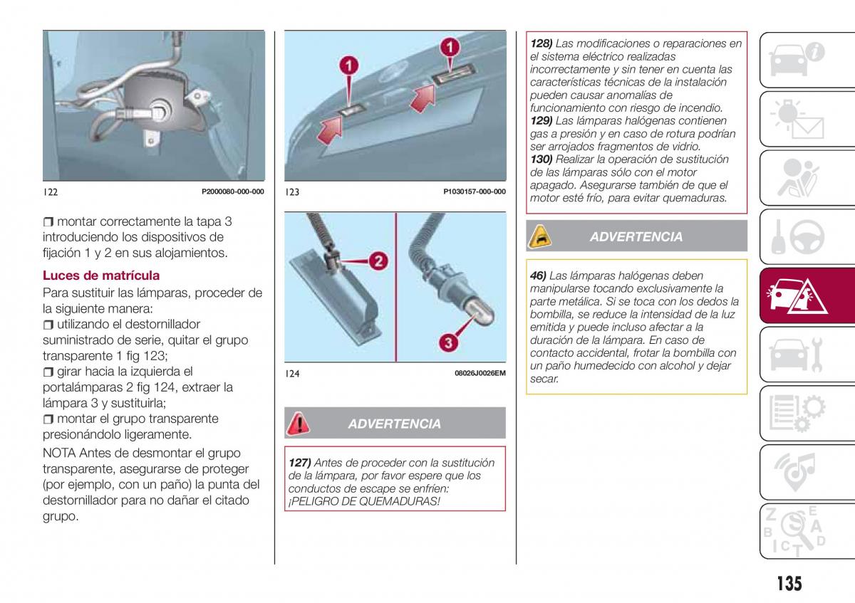 Fiat Tipo combi manual del propietario / page 137