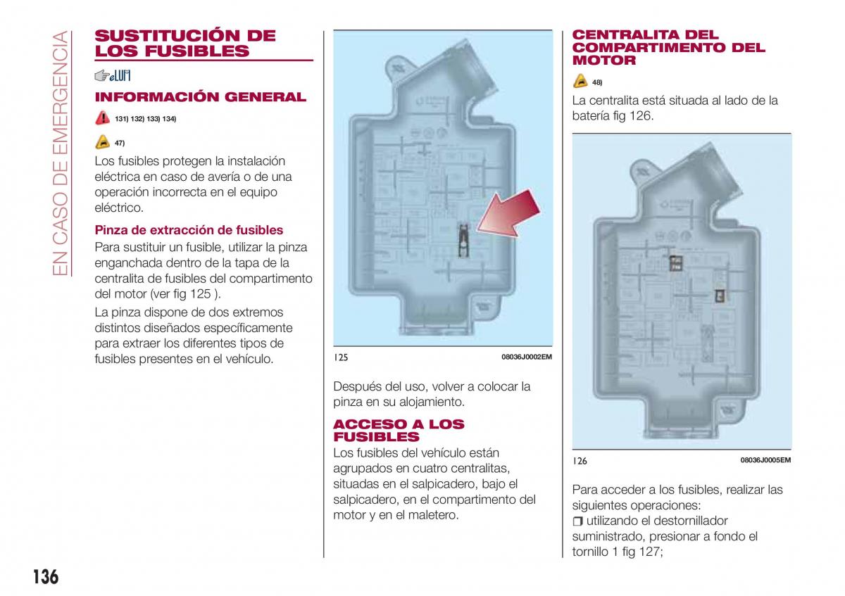 Fiat Tipo combi manual del propietario / page 138