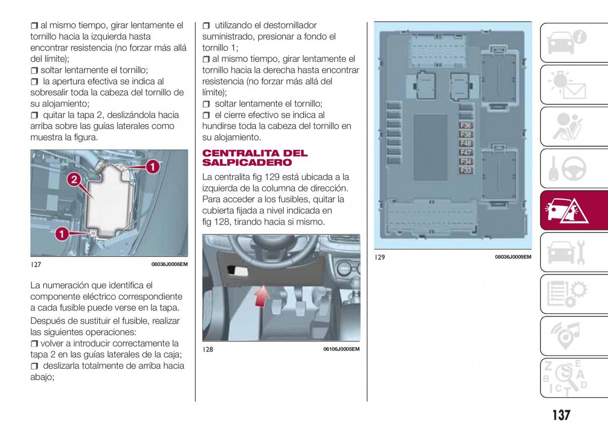 Fiat Tipo combi manual del propietario / page 139