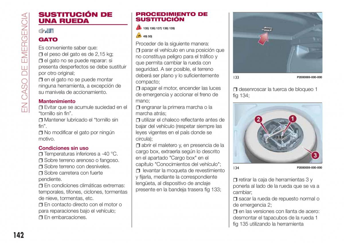 Fiat Tipo combi manual del propietario / page 144