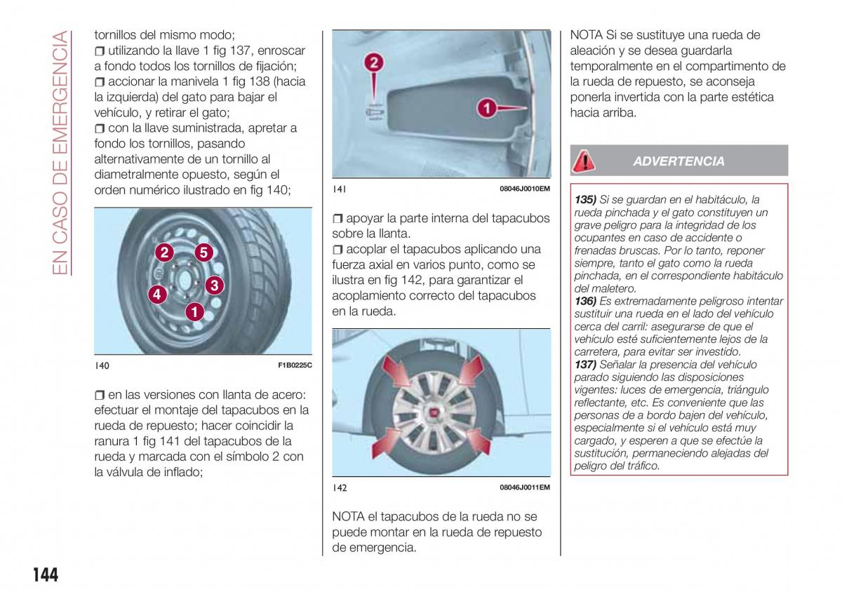 Fiat Tipo combi manual del propietario / page 146