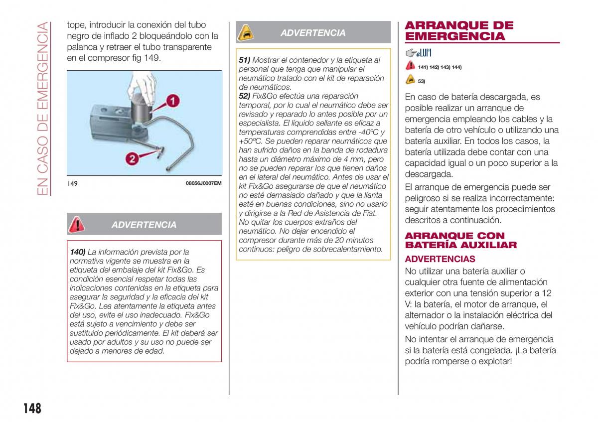 Fiat Tipo combi manual del propietario / page 150