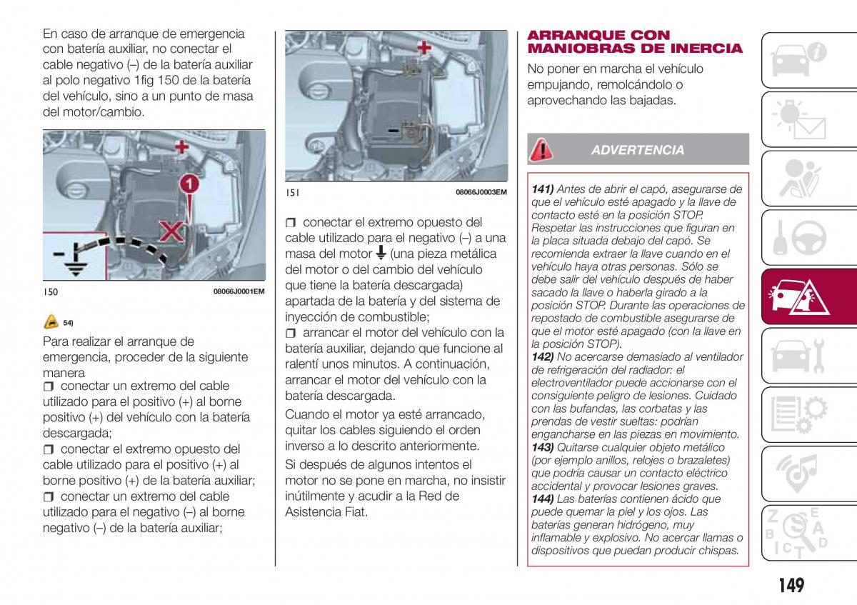 Fiat Tipo combi manual del propietario / page 151