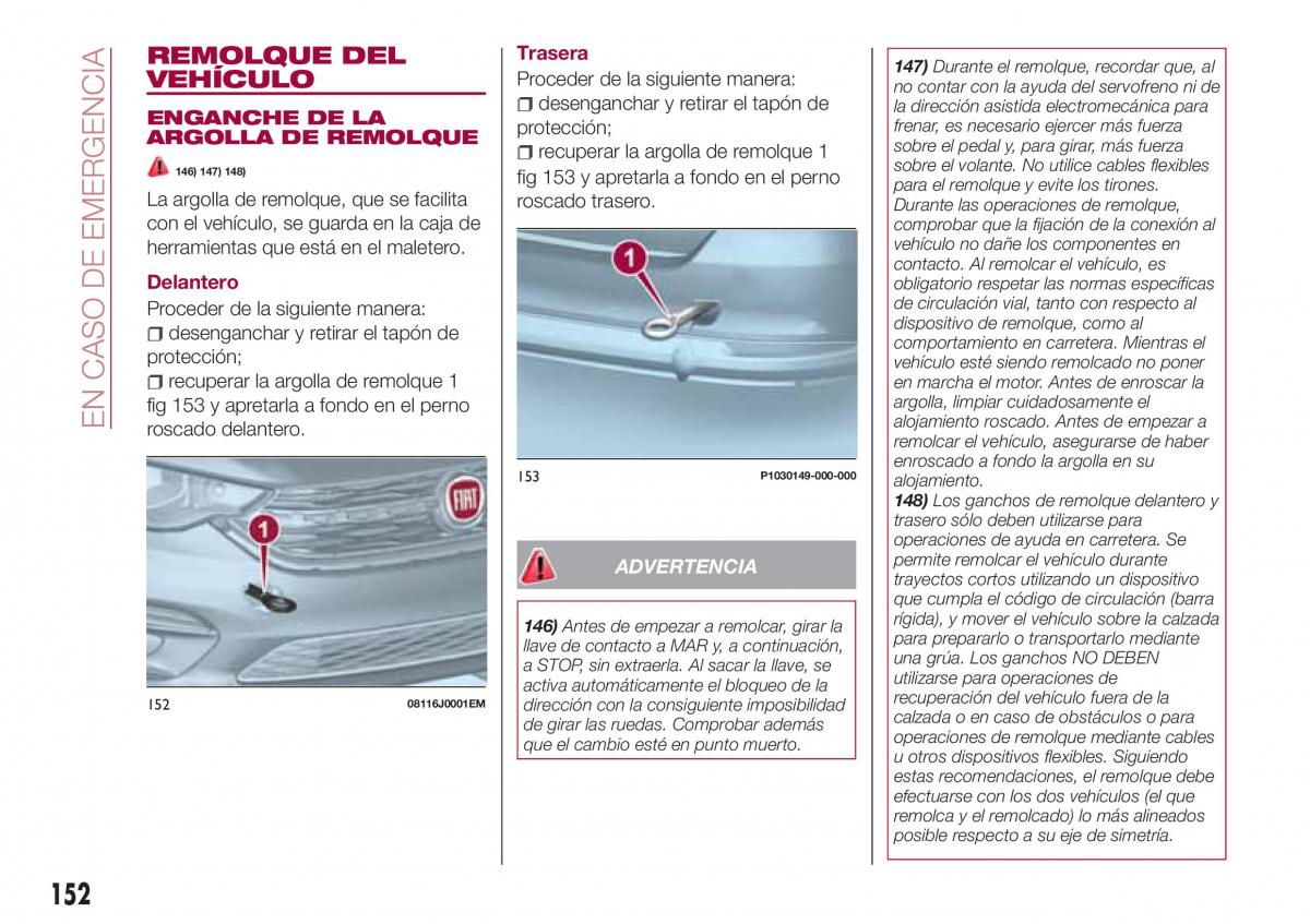 Fiat Tipo combi manual del propietario / page 154